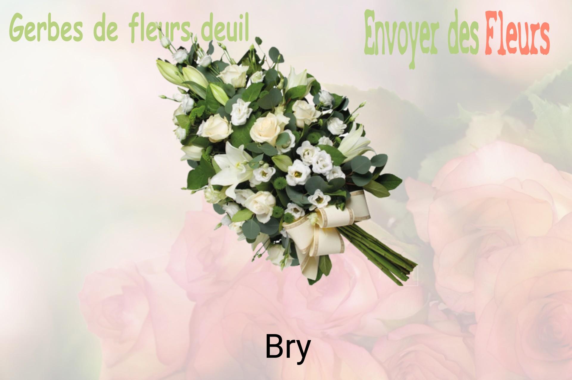 Gerbe de fleurs de deuil livrée à Bry